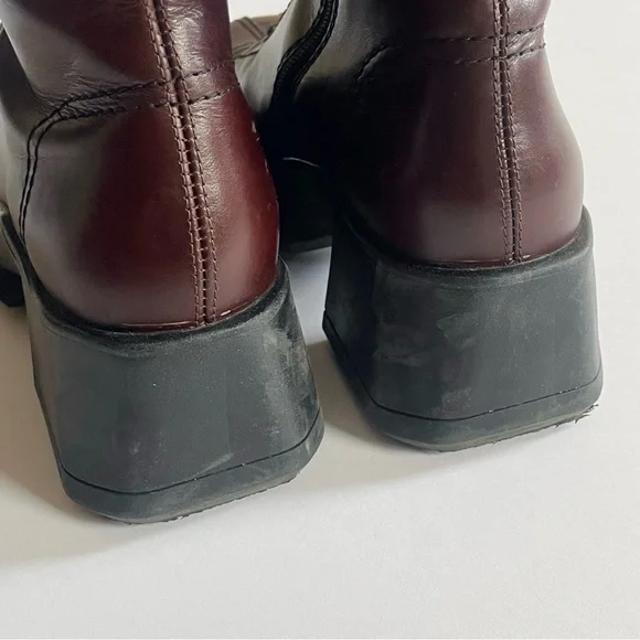 Miista Burgundy Lace-Up Platform Inge Boots - Picture 5 of 6